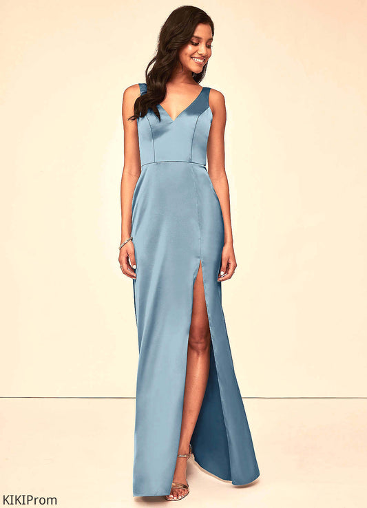 Catalina A-Line/Princess Floor Length Sleeveless Natural Waist Spaghetti Staps Bridesmaid Dresses