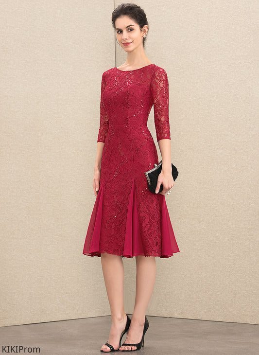 Neck Knee-Length A-Line the Isis Dress of Sequins Mother Lace Mother of the Bride Dresses Scoop With Bride