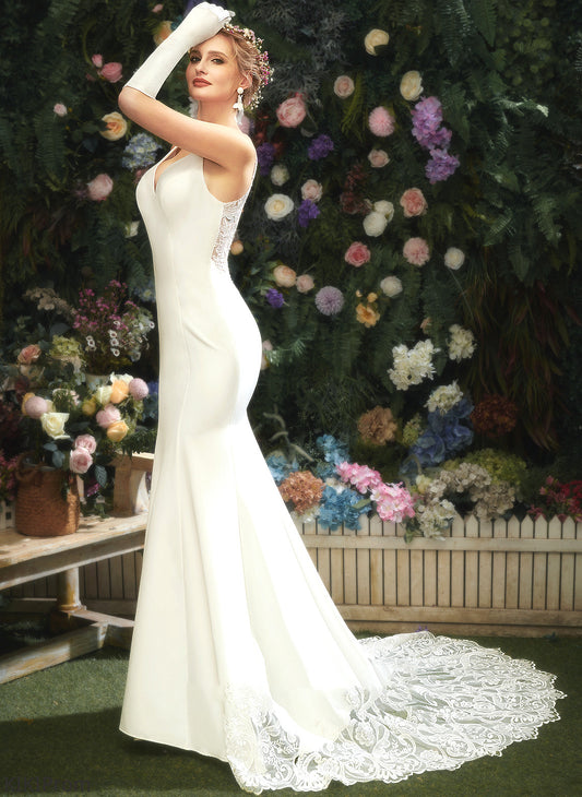 Train Wedding Lace Carlee With Wedding Dresses V-neck Chapel Dress Trumpet/Mermaid