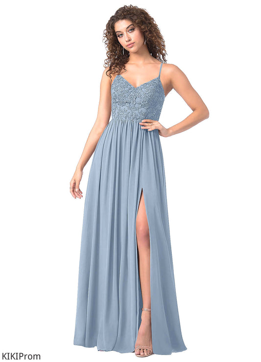 Sophia V-Neck A-Line/Princess Floor Length Natural Waist Sleeveless Bridesmaid Dresses