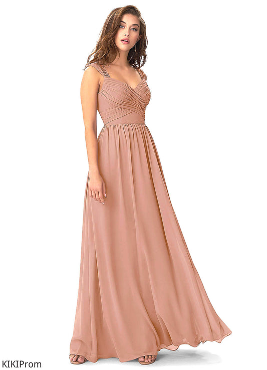 Noelle Natural Waist Floor Length Sleeveless A-Line/Princess V-Neck Bridesmaid Dresses