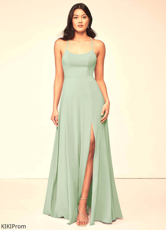 Sara Natural Waist Sleeveless Scoop Floor Length A-Line/Princess Bridesmaid Dresses