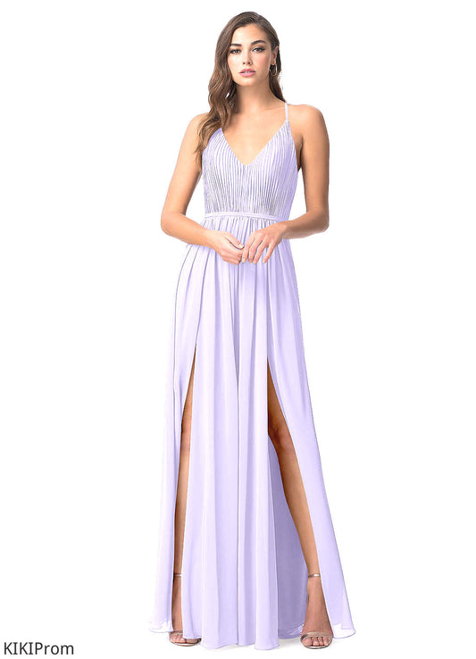 Livia A-Line/Princess Natural Waist Sleeveless Floor Length Bridesmaid Dresses