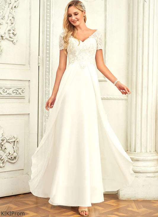 Wedding Dress Wedding Dresses Chiffon Floor-Length Lexie V-neck A-Line