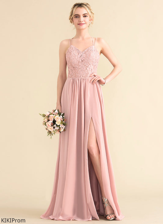 Sweetheart Lace Prom Dresses Floor-Length Chiffon A-Line Jaelynn