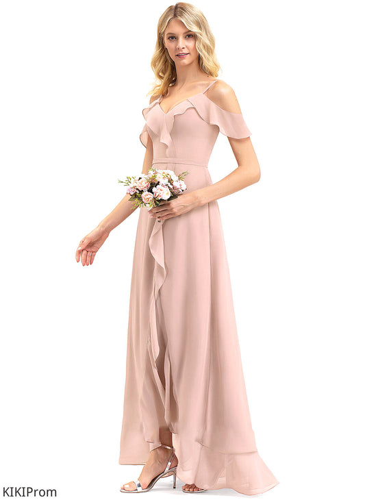 Length A-Line Fabric Neckline V-neck Embellishment Asymmetrical CascadingRuffles Silhouette Katelyn Bridesmaid Dresses