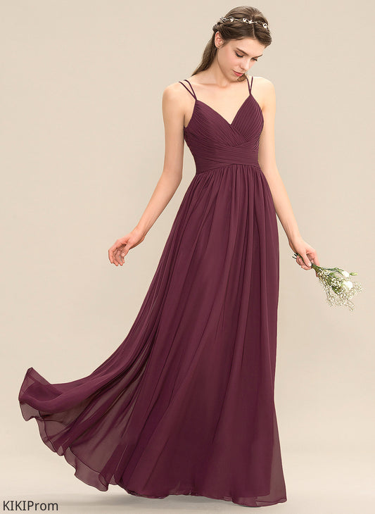 V-neck Fabric Length Silhouette A-Line Floor-Length Ruffle Neckline Embellishment Louise Floor Length Natural Waist Bridesmaid Dresses