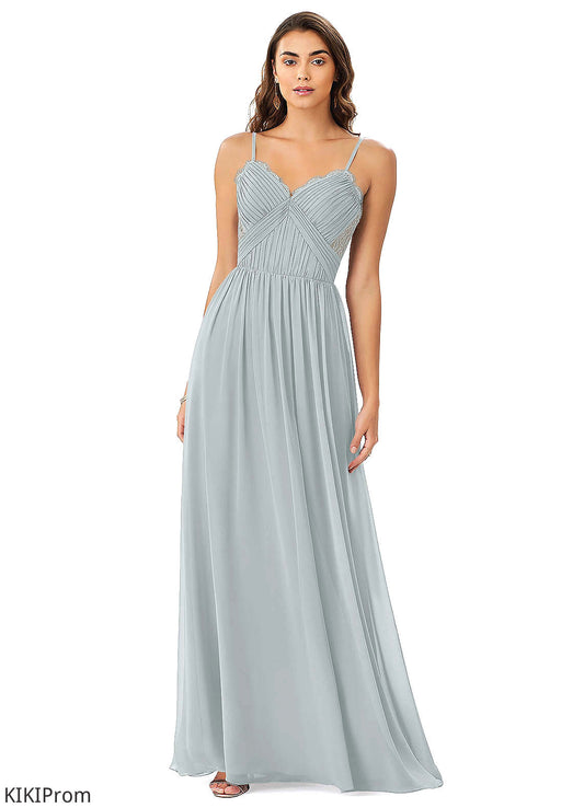 Lucile Natural Waist A-Line/Princess V-Neck Sleeveless Floor Length Bridesmaid Dresses