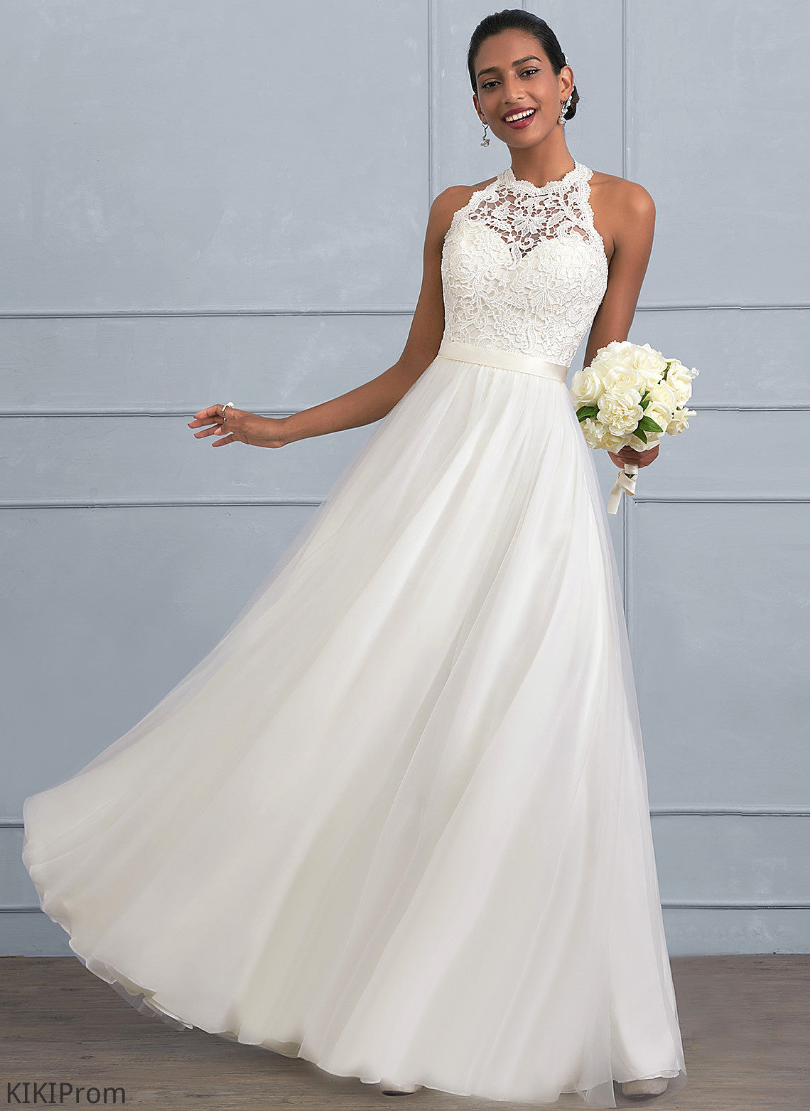Charmeuse Wedding Dresses Wedding A-Line Lace Floor-Length Dress Karen Tulle