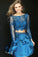 2024 Two Pieces Homecoming Dresses Satin & Lace Long Sleeve Short/Mini