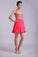 2024 Homecoming Dresses A Line Halter Short/Mini Chiffon With Beading & Sequins
