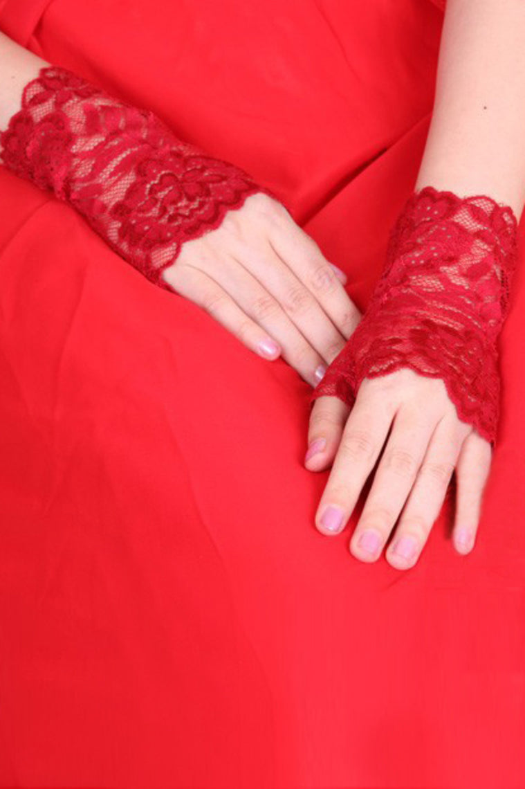 2024 Lace Wrist Length Bridal Gloves #ST0076