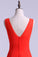 2024 V Neck A Line Prom Dress With Sash Pick Up Chiffon Skirt Knee Length