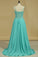 2022 Chiffon Spaghetti Straps With Applique A Line Floor Length Prom Dresses