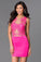 2024 Hot Selling Column Homecoming Dresses Short/Mini With Applique