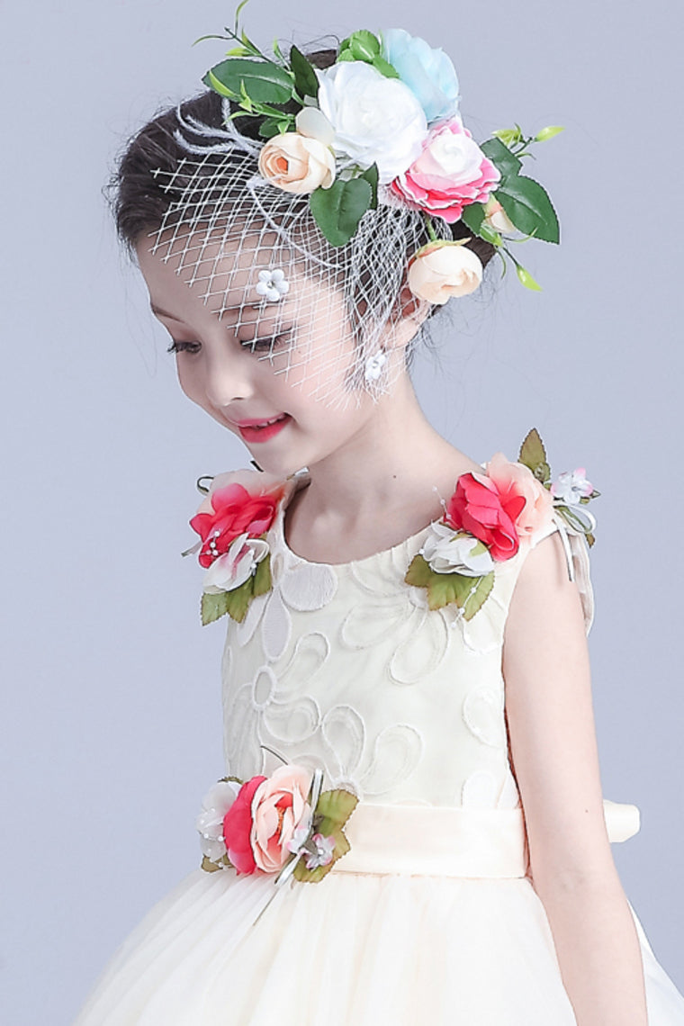 Beautiful Flower Girl'S Fabric Headpiece - Wedding / Special Occasion / Outdoor Hair Clips