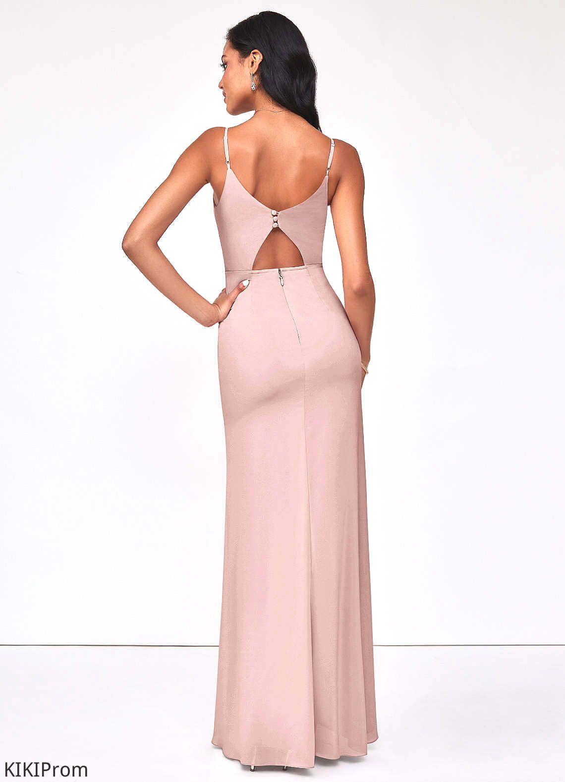 Gabriela Floor Length Scoop Sleeveless Natural Waist A-Line/Princess Bridesmaid Dresses