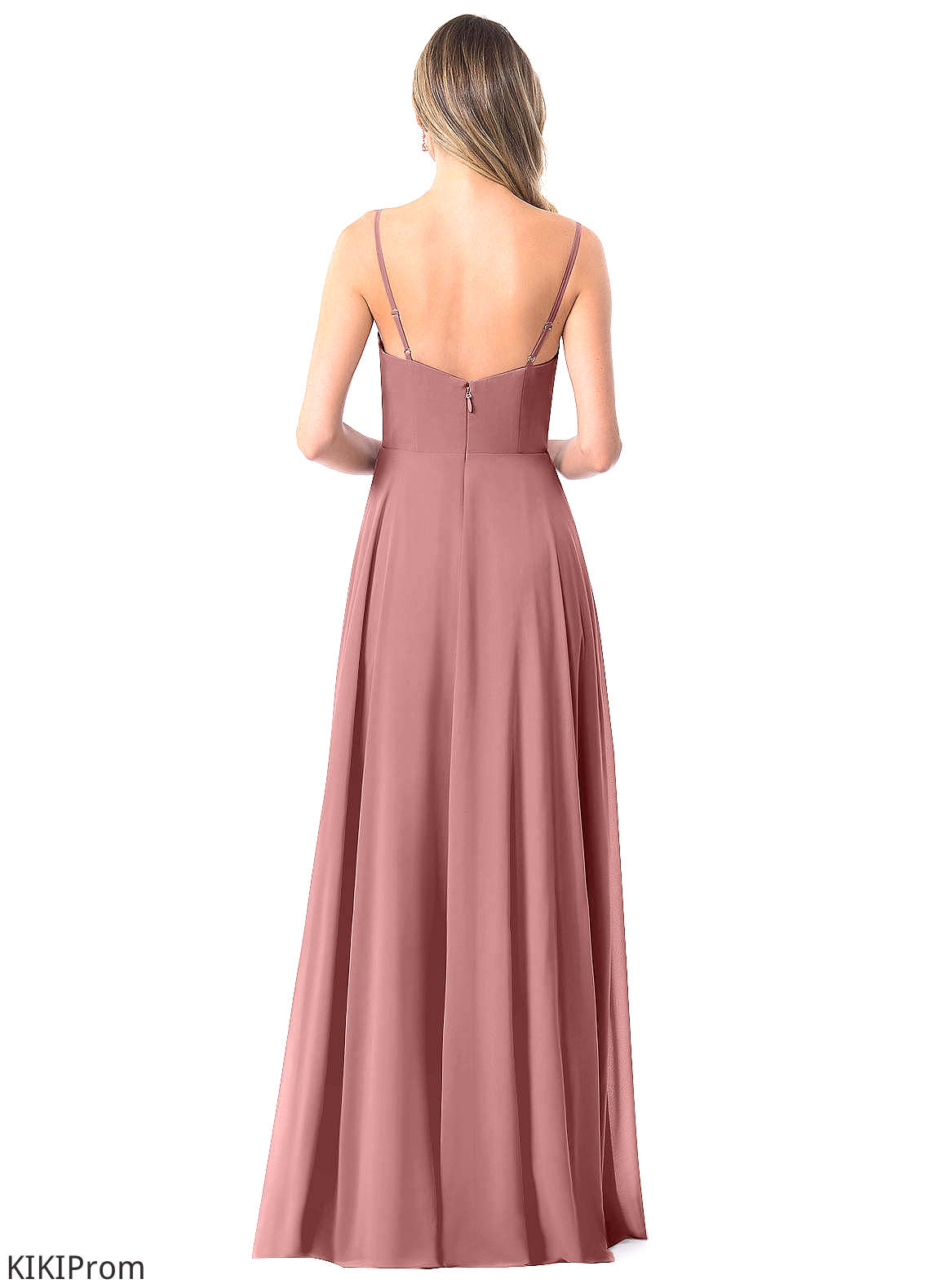 Peggie Natural Waist Sleeveless A-Line/Princess Floor Length Scoop Bridesmaid Dresses