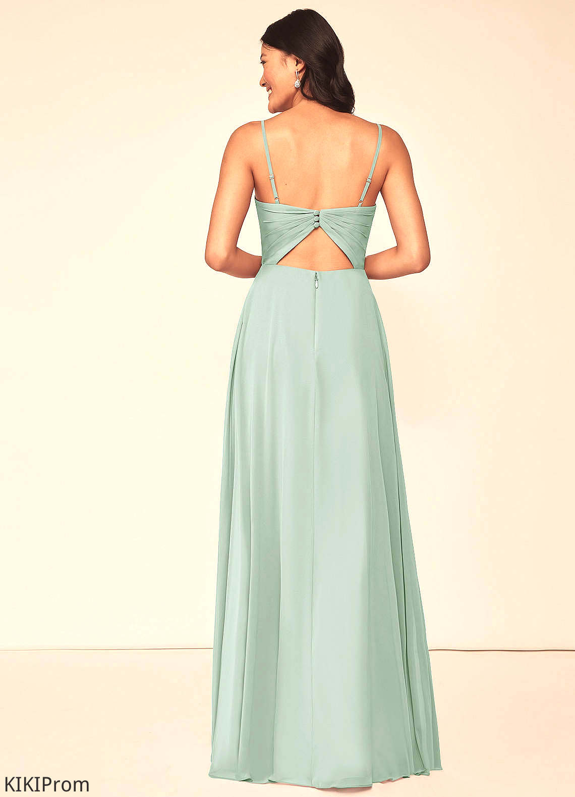 Lana Sleeveless Floor Length Natural Waist Scoop A-Line/Princess Bridesmaid Dresses