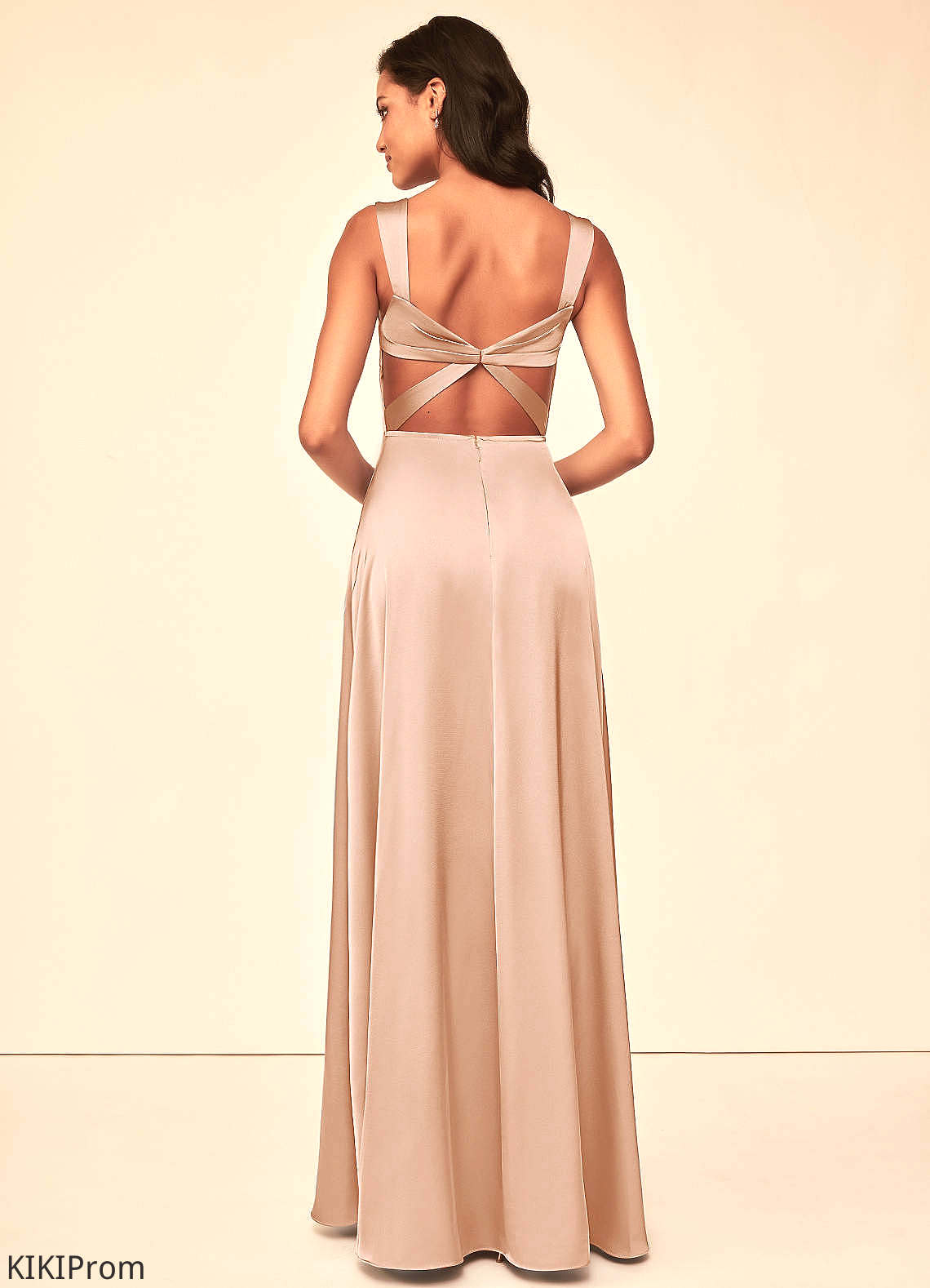 Mandy Empire Waist Floor Length A-Line/Princess Sleeveless Bridesmaid Dresses