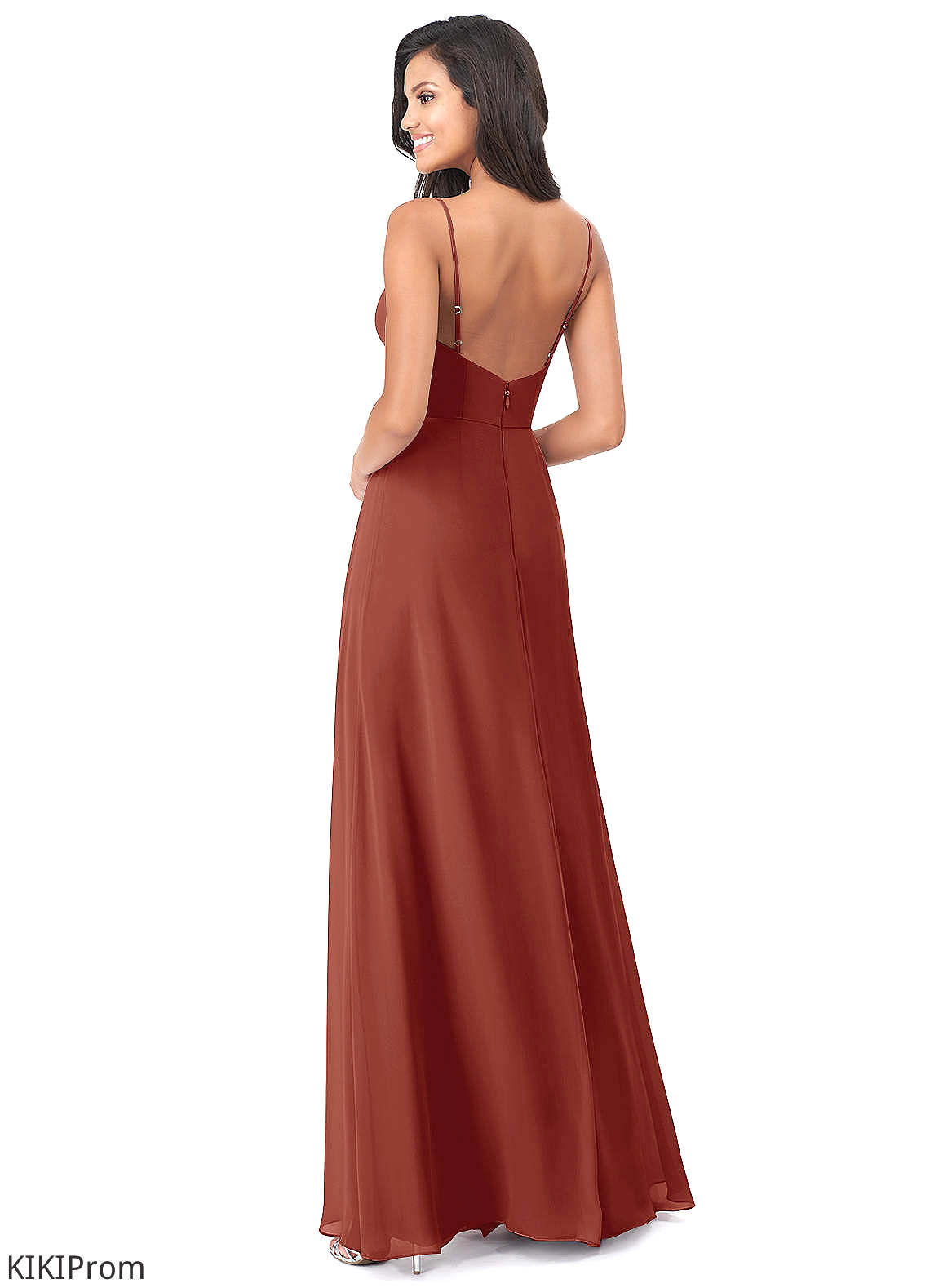 Nathalia Scoop Floor Length Natural Waist A-Line/Princess Sleeveless Bridesmaid Dresses
