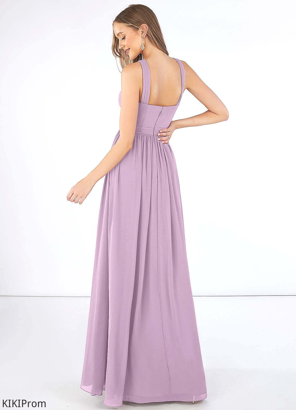 Emmy V-Neck Sleeveless A-Line/Princess Floor Length Natural Waist Bridesmaid Dresses