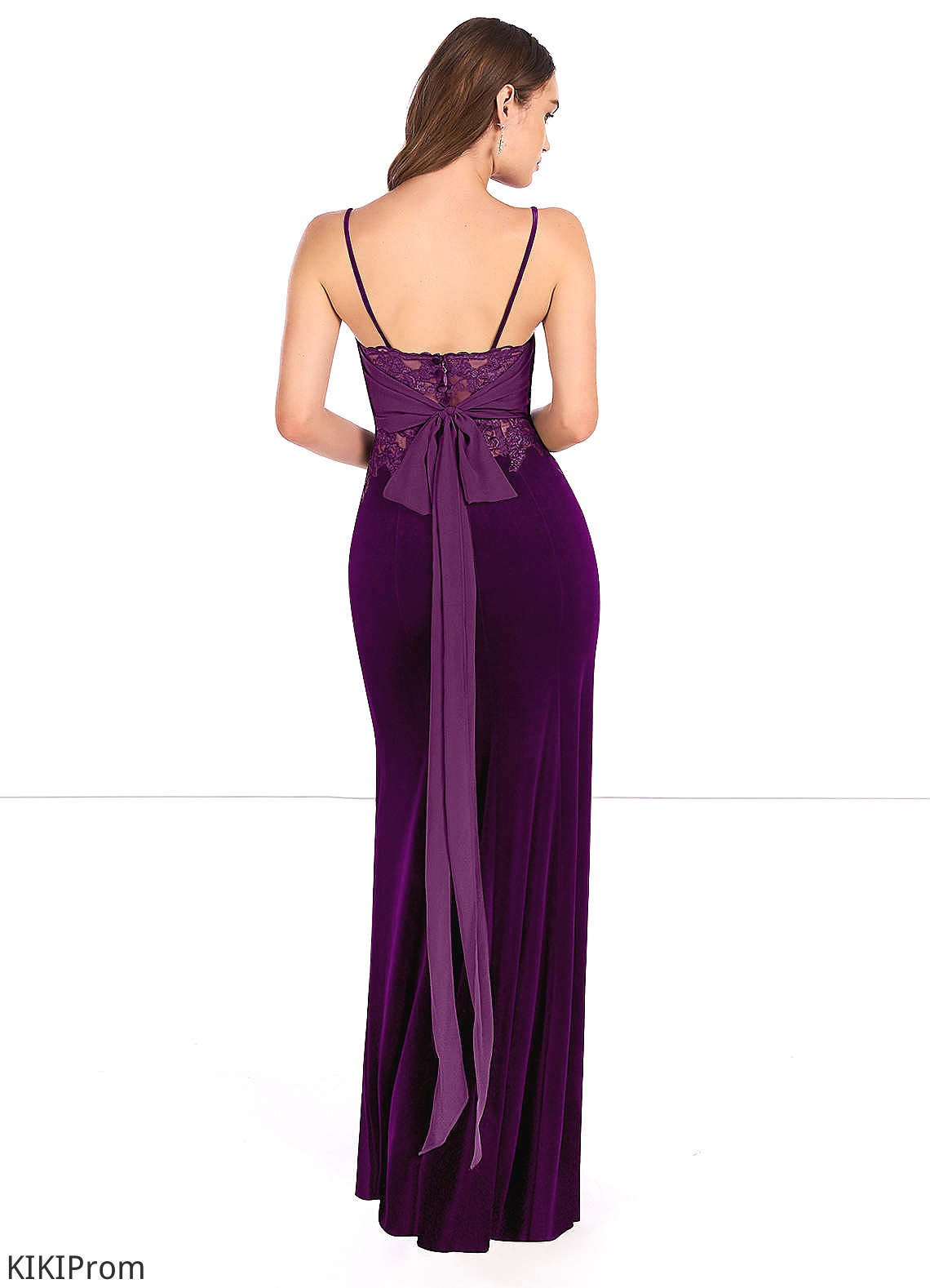 Lana Natural Waist Spaghetti Staps Sleeveless Floor Length A-Line/Princess Bridesmaid Dresses