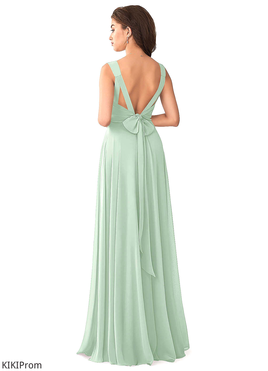 Amara Sleeveless Taffeta Natural Waist A-Line/Princess Floor Length Spaghetti Staps Bridesmaid Dresses
