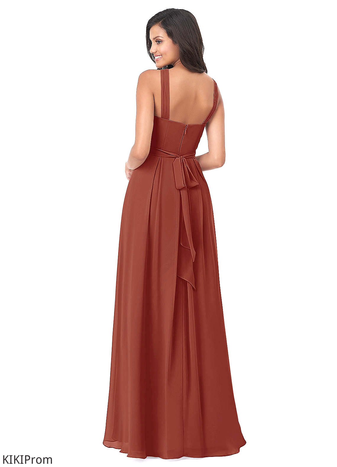 Lailah Straps A-Line/Princess Natural Waist Tea Length Stretch Satin Sleeveless Bridesmaid Dresses