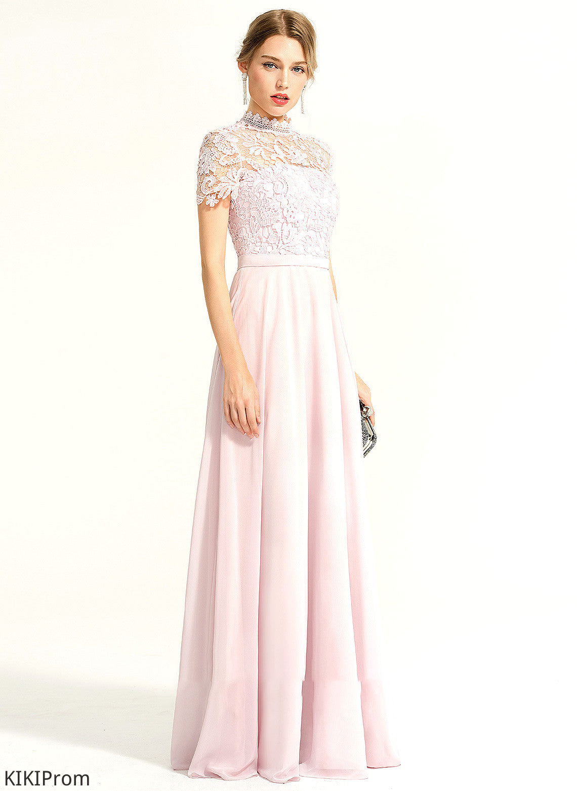 Silhouette Fabric Neckline Floor-Length Sequins Length HighNeck Embellishment A-Line Arely A-Line/Princess Scoop Bridesmaid Dresses