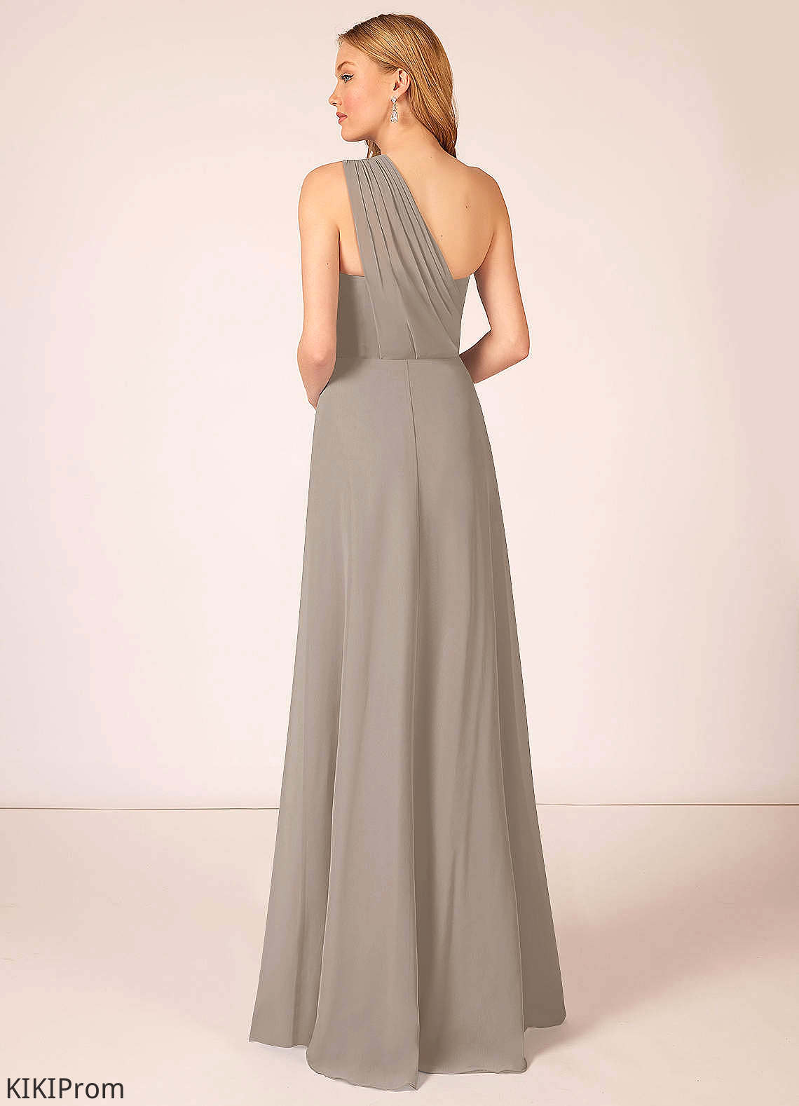 Gina High Low Sleeveless Natural Waist One Shoulder A-Line/Princess Bridesmaid Dresses