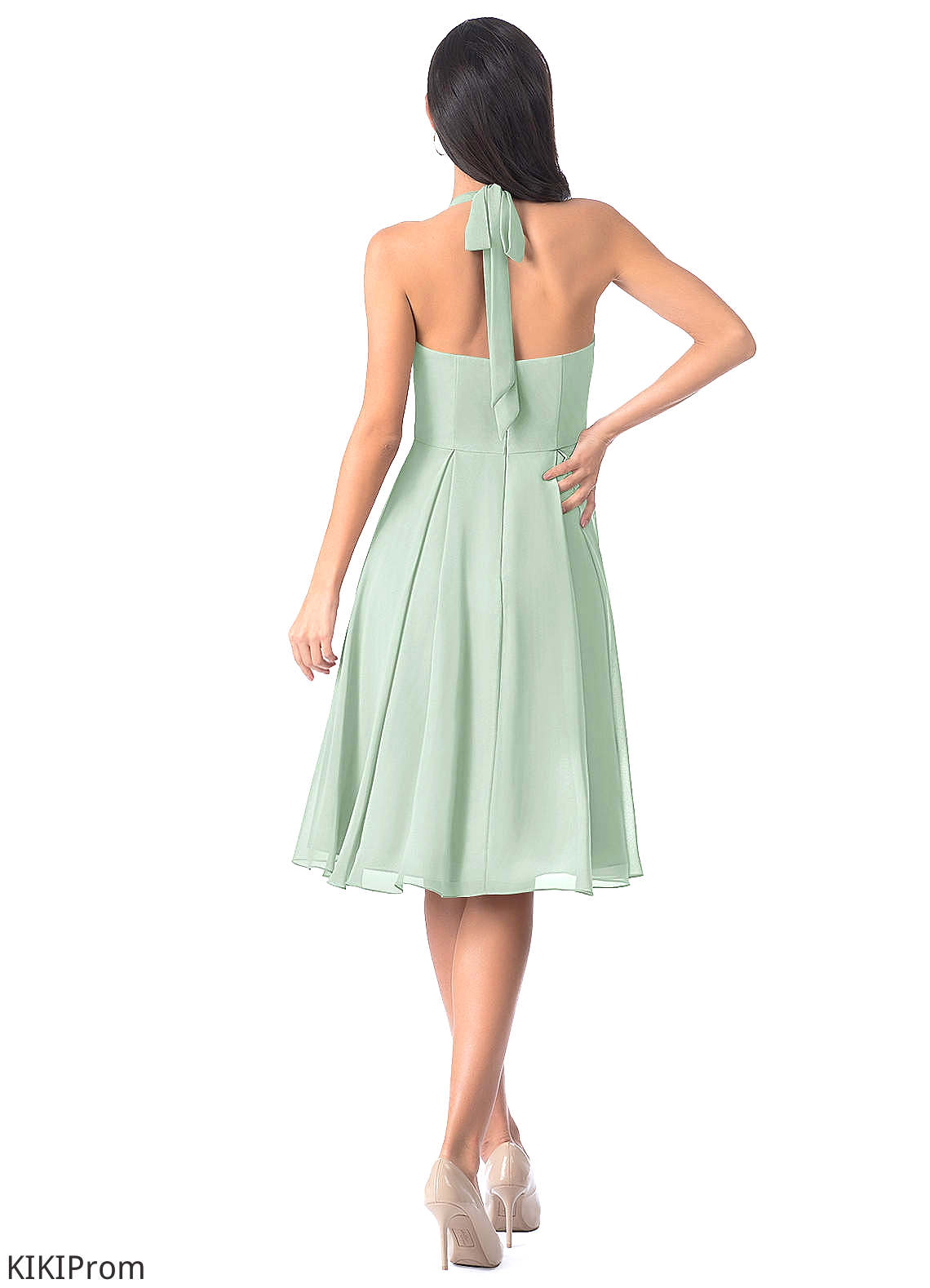 Sanaa V-Neck Sleeveless Natural Waist A-Line/Princess Floor Length Bridesmaid Dresses