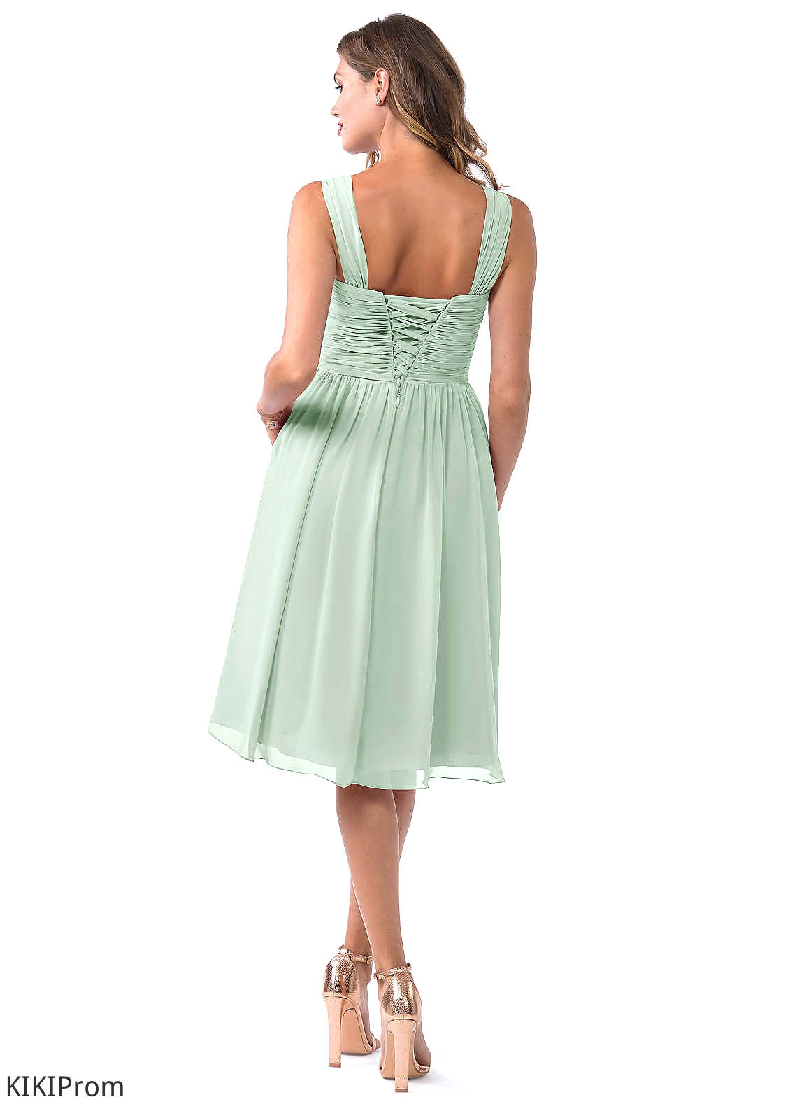 Leila Sleeveless V-Neck Natural Waist A-Line/Princess Floor Length Bridesmaid Dresses
