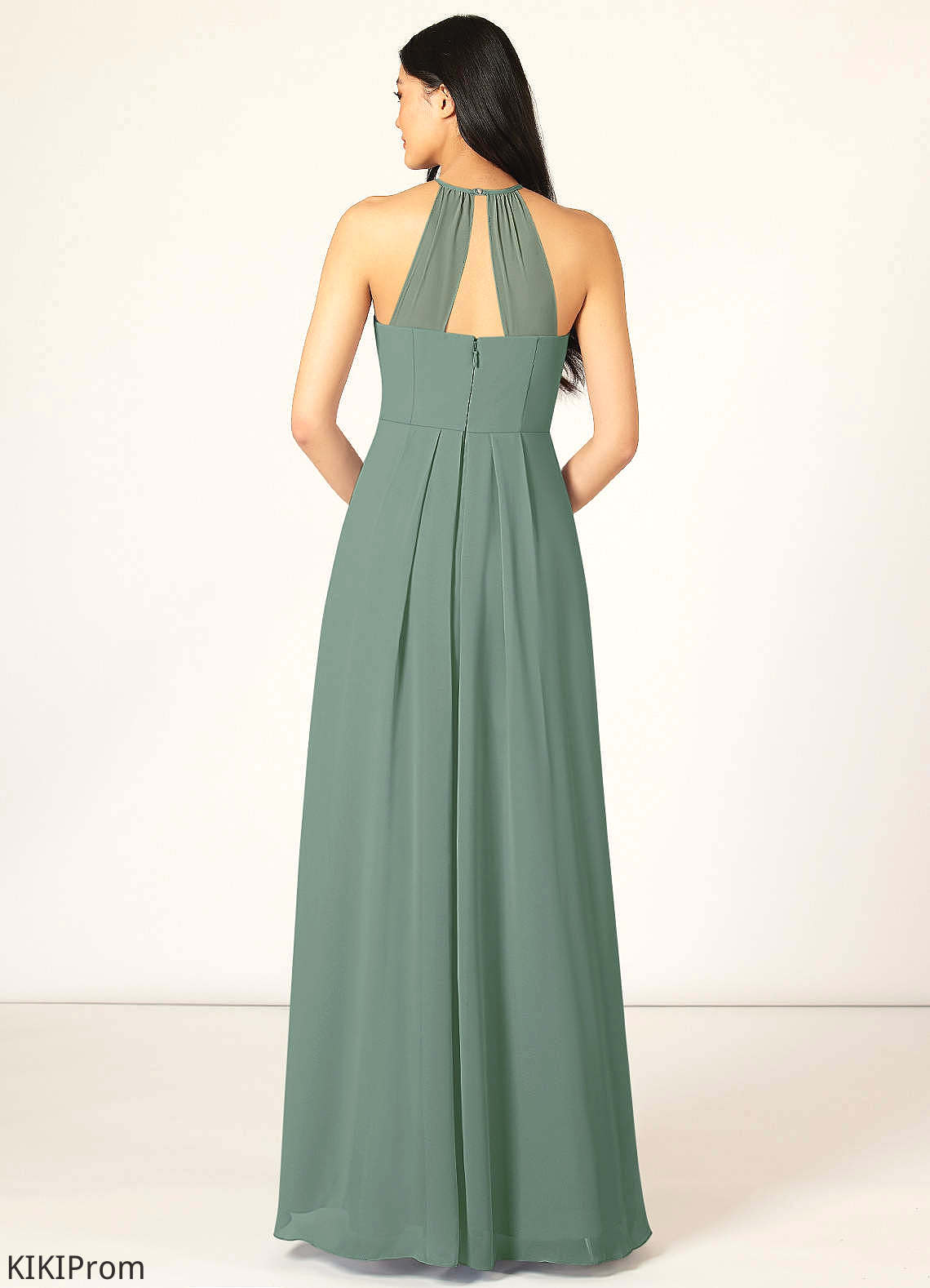 Emely Sleeveless Natural Waist Floor Length A-Line/Princess Spaghetti Staps Bridesmaid Dresses