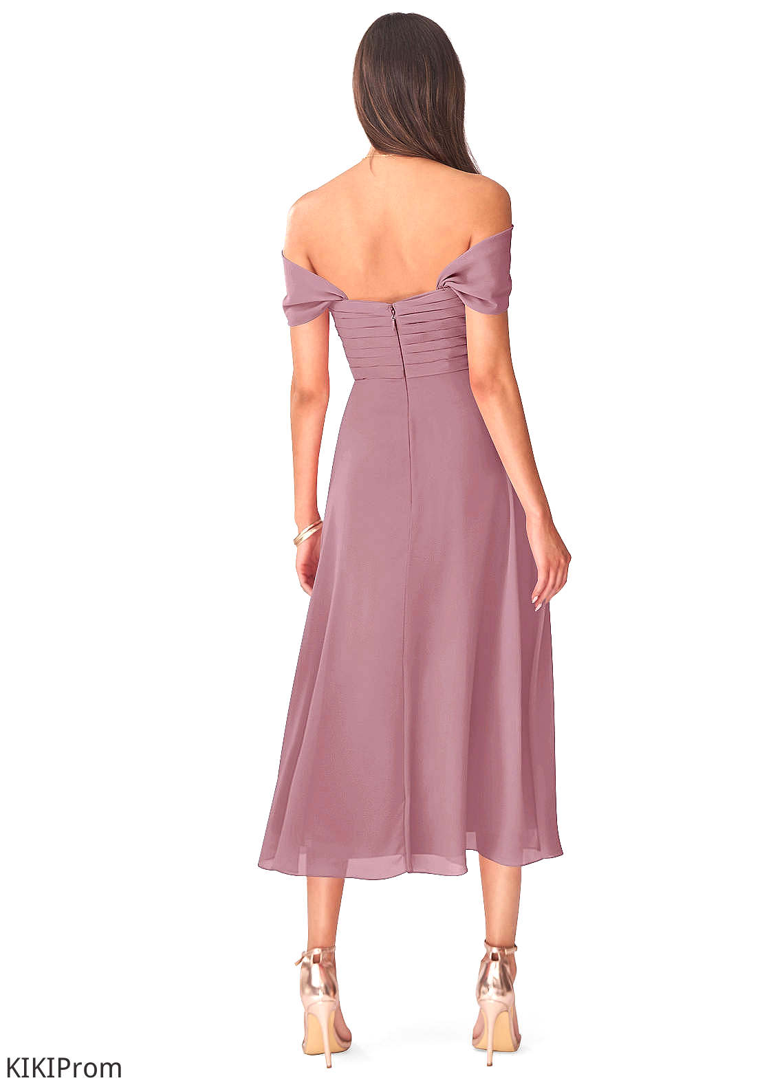 Cassandra A-Line/Princess Natural Waist V-Neck Sleeveless Floor Length Bridesmaid Dresses
