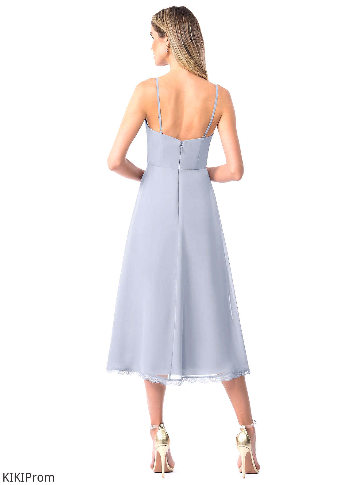 Tatum Natural Waist Spaghetti Staps A-Line/Princess Floor Length Sleeveless Bridesmaid Dresses