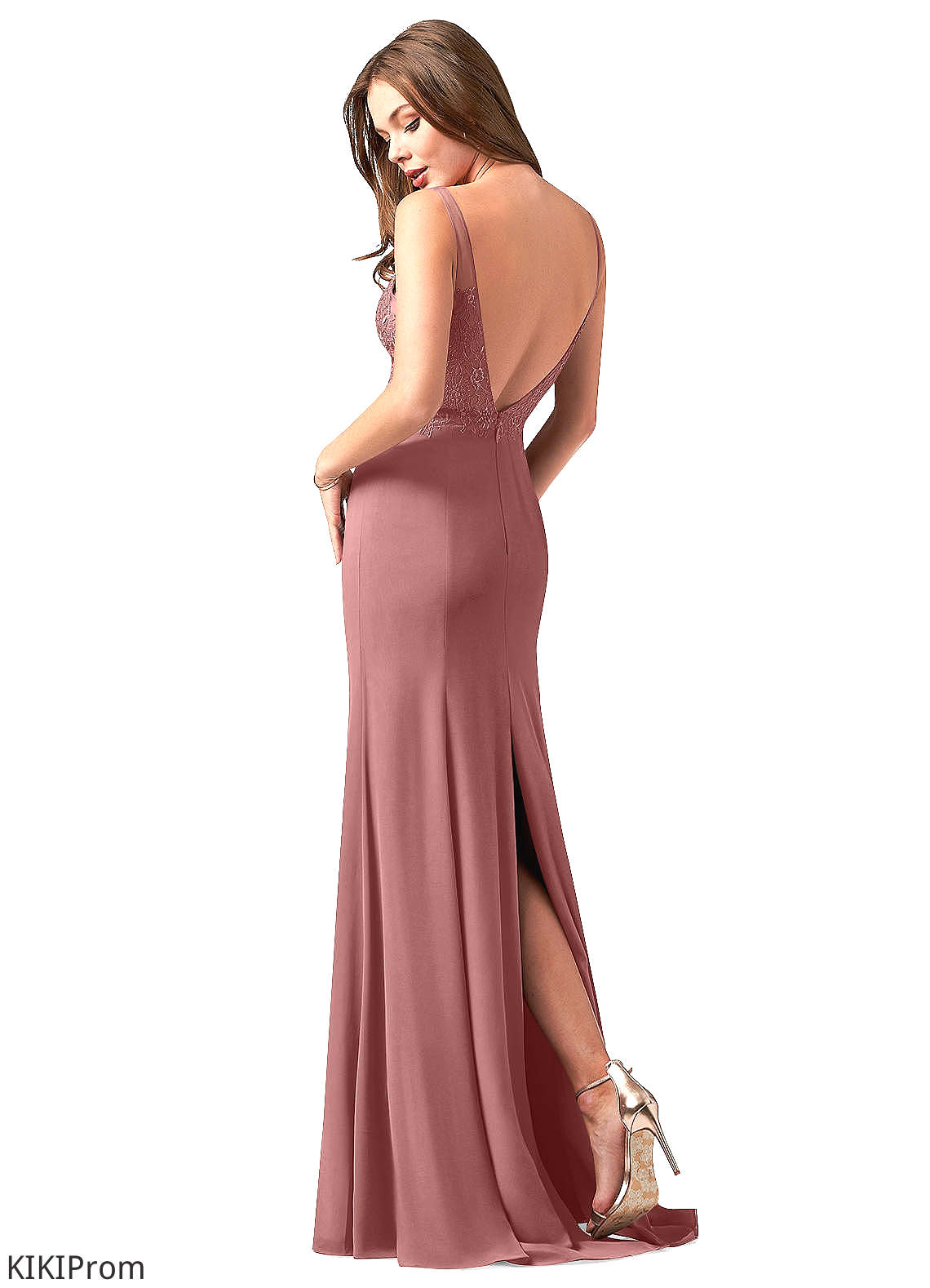 Madilynn Spaghetti Staps Sleeveless Natural Waist A-Line/Princess Floor Length Bridesmaid Dresses