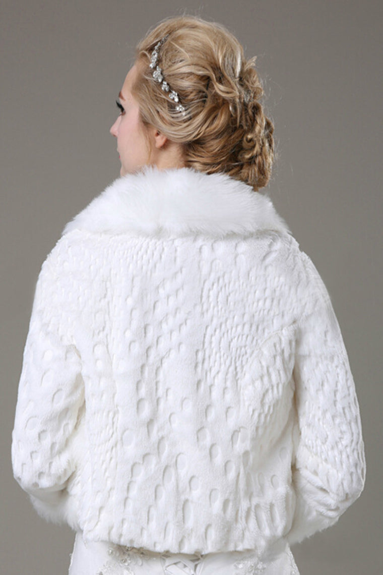 3/4 Length Sleeve Faux Fur Wedding Wrap
