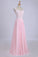 2024 V-Neck A-Line/Princess Prom Dress Tulle&Chiffon With Beads And Applique