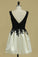 2024 Cocktail Dresses See-Through Scoop A Line Satin With Applique Open Back