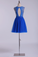 2022 Romantic Bateau A Line Mini Homecoming Dresses  Beaded Bodice Tulle