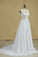 2022 Open Back Scoop Wedding Dresses 30D Chiffon With Applique A Line