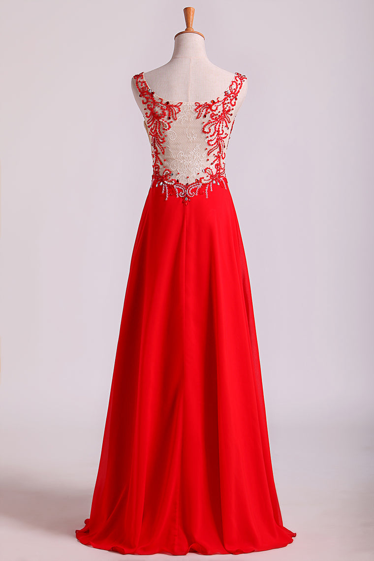 2022 Bicolor Off The Shoulder Floor Length Prom Dress Beaded Lace Bodice Chiffon