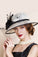 Ladies' Elegant Cambric/Net Yarn With Bowler/Cloche Hat