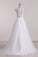 2022 Two-Piece Scoop A Line Wedding Dresses Tulle With Applique