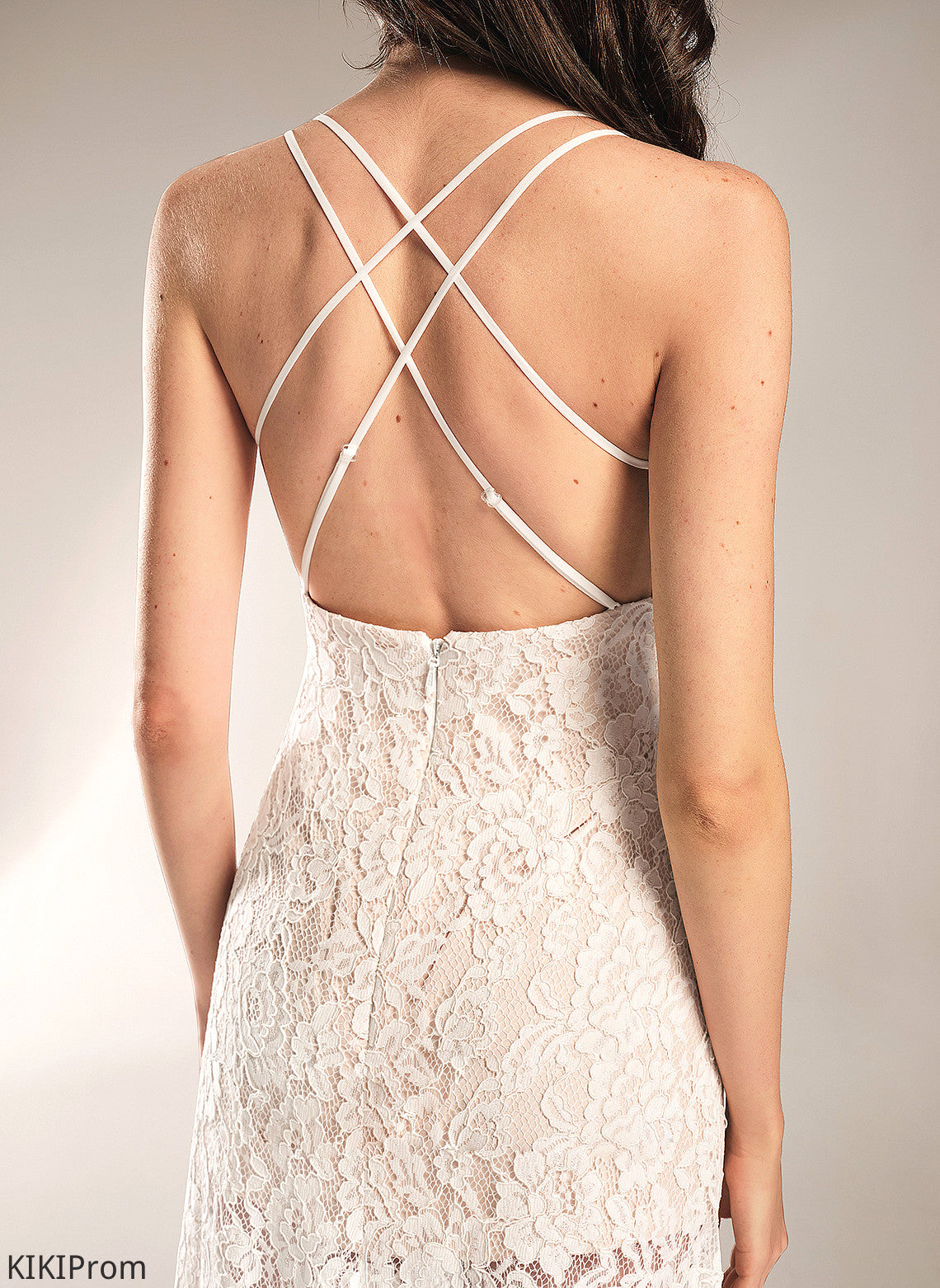 Magdalena Lace Floor-Length Wedding Dresses Sheath/Column Wedding Dress V-neck