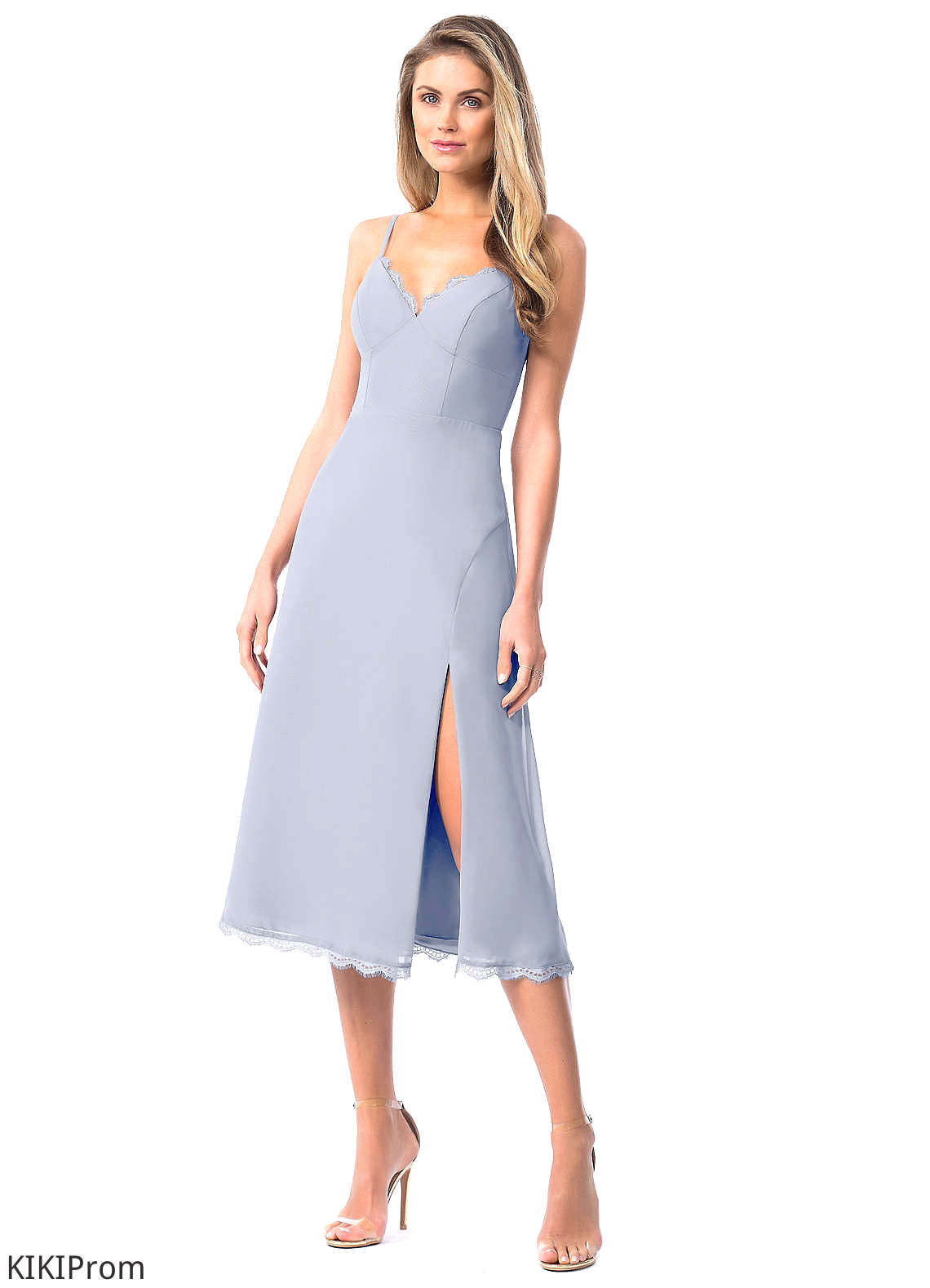Tatum Natural Waist Spaghetti Staps A-Line/Princess Floor Length Sleeveless Bridesmaid Dresses