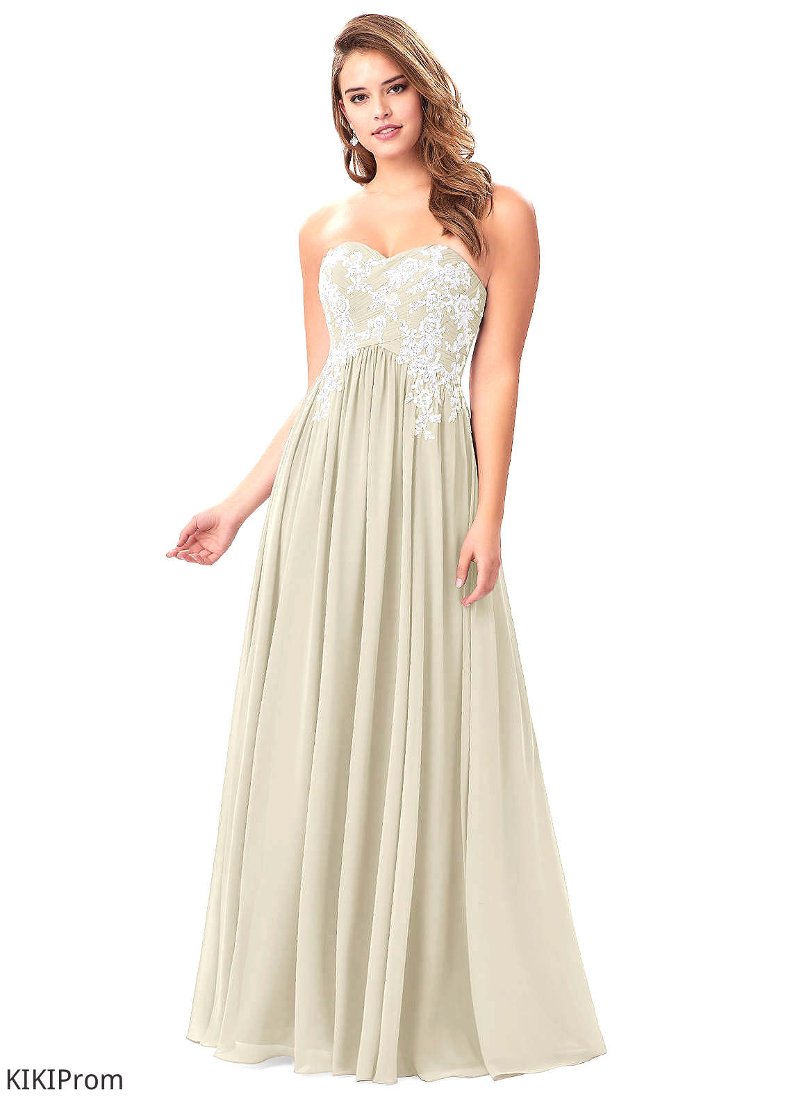 Jakayla V-Neck Sleeveless A-Line/Princess Natural Waist Floor Length Bridesmaid Dresses