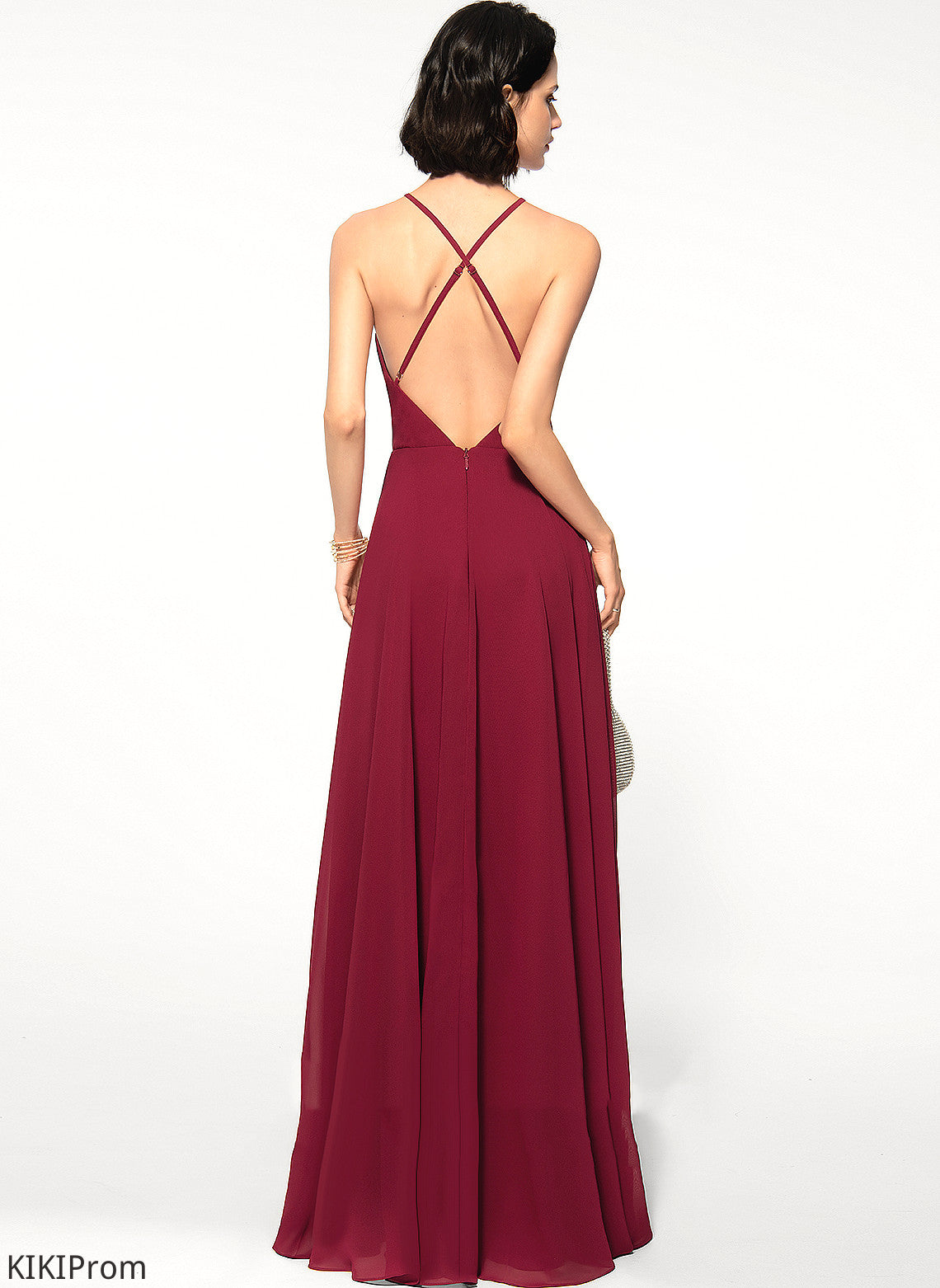 A-Line Floor-Length Chiffon Prom Dresses Isabel Square