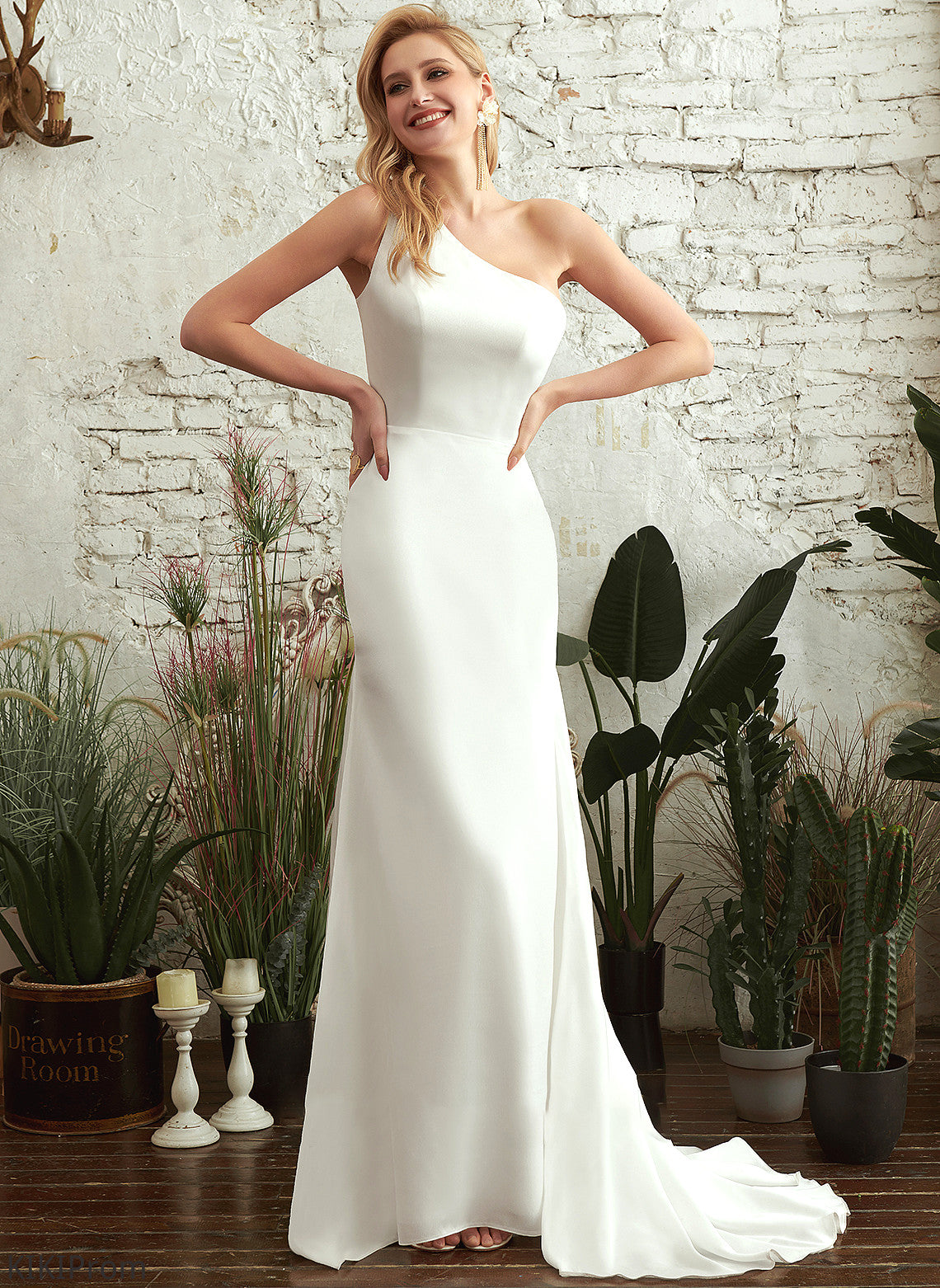 Wedding Wedding Dresses Madeline Dress One-Shoulder Trumpet/Mermaid Train Sweep